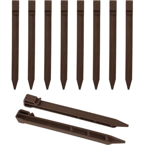 Bunthaus Pa Lot De 20 Piquets D'Ancrage Au Sol En Plastique De 24 Cm - Piquets D'Ancrage Au Sol - Piquets D'Ancrage De Jardin - Piquets De Fixation Pour Bordure De Jardin, Terrasse, Tente