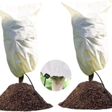 Bunthaus Pa 2 Pack Hivernage Plante, Housse Hivernage Plante, Protection Plantes,100 X 80cm Housse D’hivernage, Housse De Protection Pour Plantes Housse D'Hivernage Réutilisable