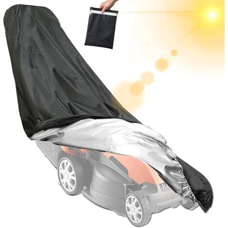 Bunthaus Pa Housse De Tondeuse À Gazon 210d En Polyester Pour Tondeuse, Avec Cordon De Serrage Et Sac De Rangement (193 X 64 X 112 Cm)