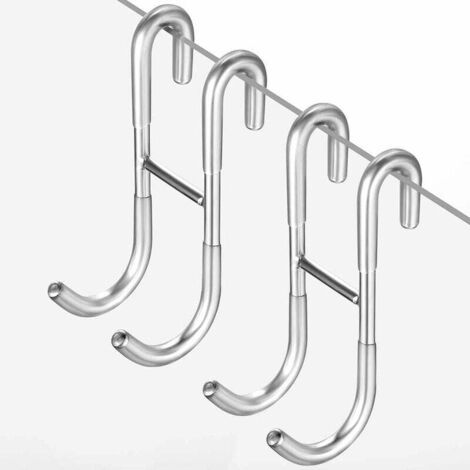 Bunthaus Pa Set Mit 2 Duschhaken Aus Glas, Handtuchhalter Mit Silikondeckel, Abzieherhalter, Kein Bohren Erforderlich, Heizkörperhaken