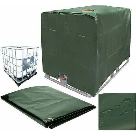 Bunthaus Pa Bâche De Réservoir D'Eau, Bâche Couverture Réservoir Ibc Pour Cuve 1000l, Capôt De Protection Container Citerne Eau, Anti-poussière Anti-uv Anti-pluie, 120x100x116cm