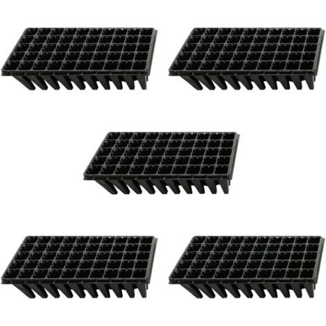 Bunthaus Pa Aiperq 5pcs Plateaux De Culture De Plantes 50 Plateaux De Démarrage De Semis De Cellules Pour La Germination Des Graines Et Le Plateau De Propagation En Plastique Des Semis Noir