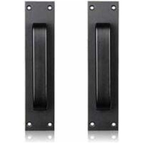 Bunthaus Pa (noir) Poignée De Porte En Alliage D'Aluminium À Poignée De Porte En Aluminium De Verre Montée Sur Verre Et En Plastique De Cuisine