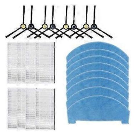 Compatible Avec Les Aspirateurs Robots T20s / A20 Et Pvcr 3600 : Pièces Détachées, Brosse Latérale, Filtre Hepa Et Lingette De Nettoyage.-nanoteh
