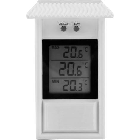 Hygromètre Numérique, Thermomètre Intérieur, Testeur Étanche, Régulateur De Température (blanc)