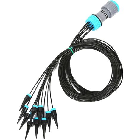 Kit Arrosage Goutte À Goutte Jardin,système Irrigation Automatique Avec 10 Têtes,distributeur Eau Plants En Pot Serre Et Pelouse,diffuseur Brume Réglable Fleurs Extérieur Soin