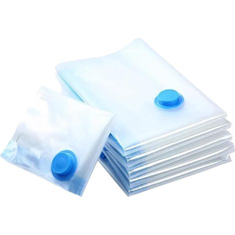 Lot De 10 Sacs De Compression Sous Vide Épais Et Transparents Pour Le Rangement De Couettes Et De Vêtements (40 X 50 Cm)