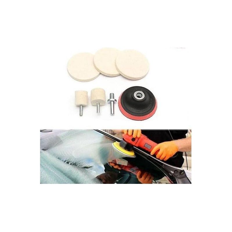 Set Mit 7 Polierscheiben, 7,5 Cm - Für Bohrmaschinen - Ideal Für Uhrglas, Glas, Kunststoff - Universelle Polierscheiben