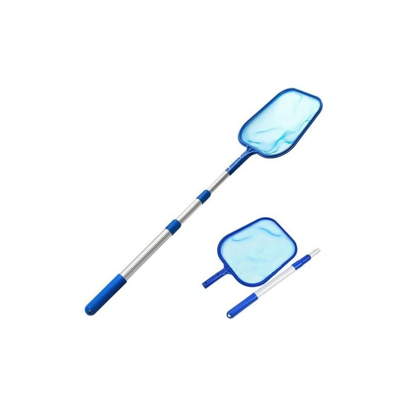 150 Cm Pool-skimmernetz Mit 41-zoll-teleskopgriff, Professionelles Feinmaschennetz Zur Reinigung Von Pools, Whirlpools, Teichen Und Springbrunnen.