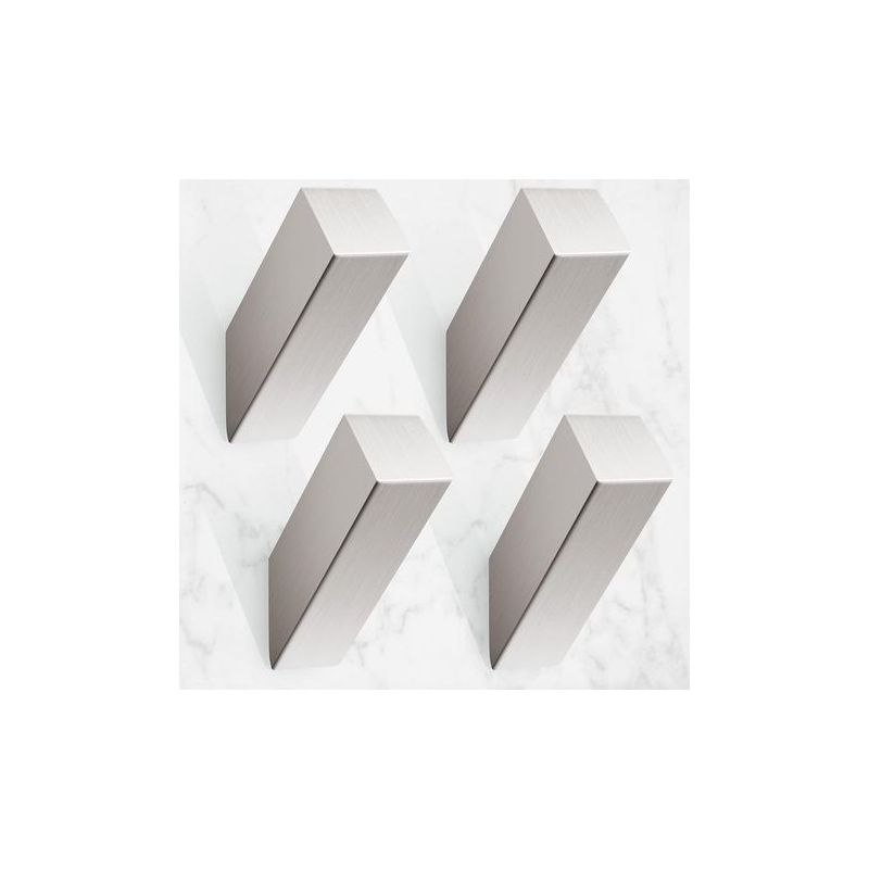 Moderne, Wasserdichte Handtuchhaken, Silberfarbene Wandhandtuchhaken Für Das Badezimmer, Robuste Wandhaken Aus Edelstahl Sus 304 (4er-pack, Gebürstetes Nickel)