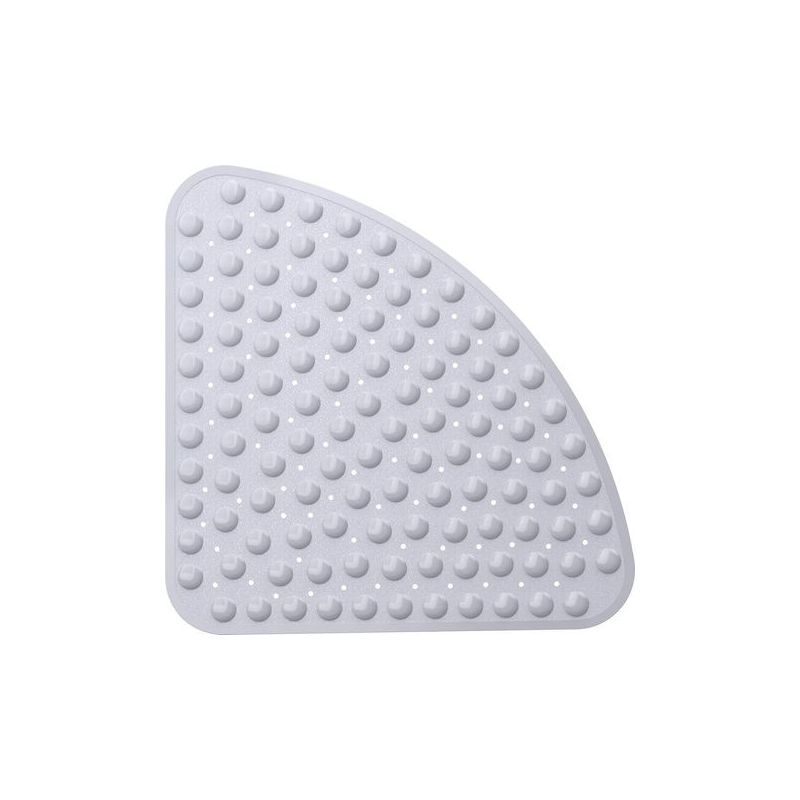 Rutschfeste Dusch-eckmatte – 53 X 53 Cm, Rutschfeste Duschmatte Mit Saugnapf Und Abflussloch, Maschinenwaschbar, Grau