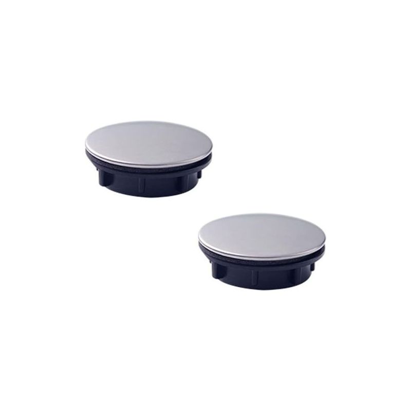 Set Mit 2 Überlauflochabdeckungen Für Küchenspülen, Badezimmerarmaturen Und Anderes Zubehör, Aus Edelstahl.