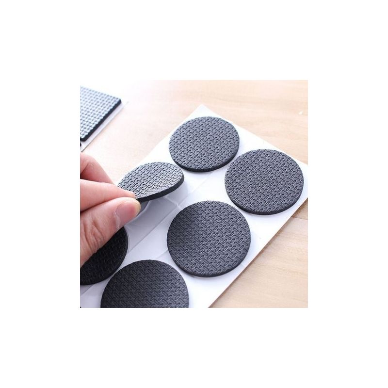 24 Antirutschpads – Hochwertige Gummipads – 45 Mm – Bodenschoner – Selbstklebende Antirutschpads – Klebegummipads – Halten Möbel An Ort Und Stelle