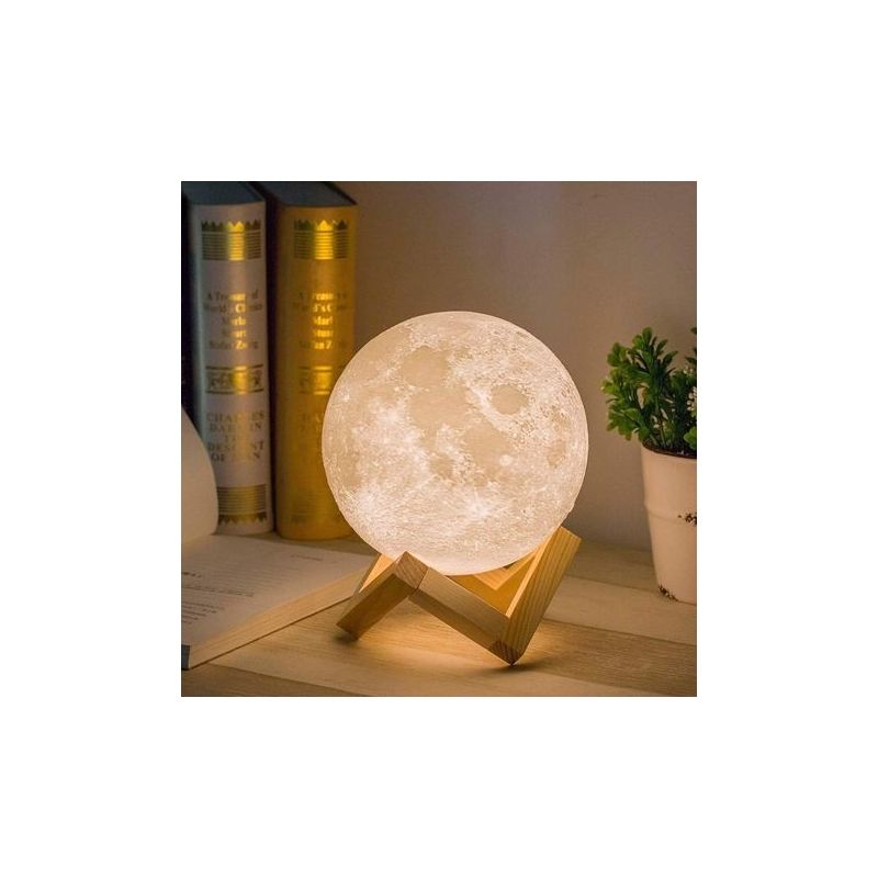 Mond-nachtlicht, Usb-ladefunktion, Touch-steuerung, Für Erwachsene Und Kinder, Warmweiß Bis Kaltweiß (12 Cm)