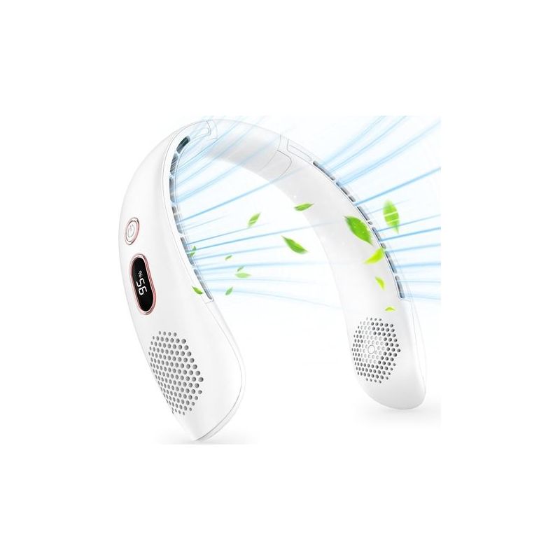 Nackenventilator, Tragbarer Usb-nackenventilator Ohne Rotorblätter, Leiser 360°-luftstrom, 3 Geschwindigkeitsstufen, Wiederaufladbarer Mini-ventilator Für Büro, Zuhause, Reisen Und Outdoor-aktivitäten