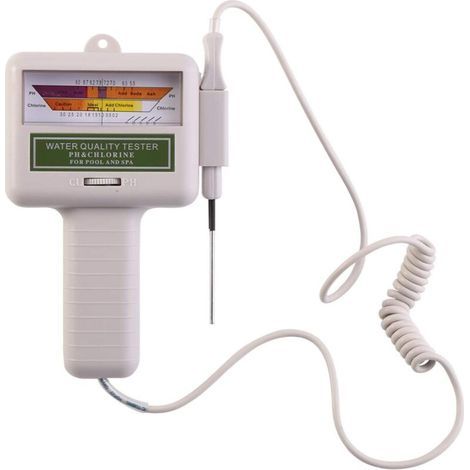 Testeur De Chlore Ph Mètre, Moniteur D'Analyse De La Qualité De L'Eau Numérique 2 En 1 Pour Piscine, Spa, Eau Potable