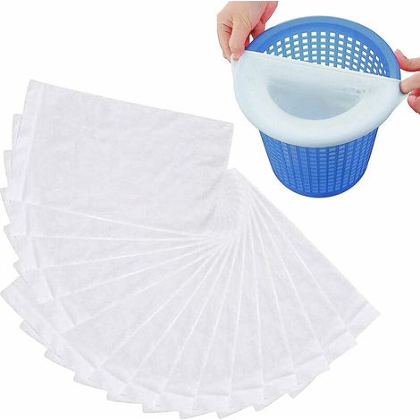 Sr 15 Pièces Chaussettes Skimmer,chaussette Skimmer Lavable,chaussettes Skimmer Piscine,prefiltre Skimmer Réutilisable Et Super Élastique Doublure Décran En Maille Ultra Pour Panier De Skimmer.
