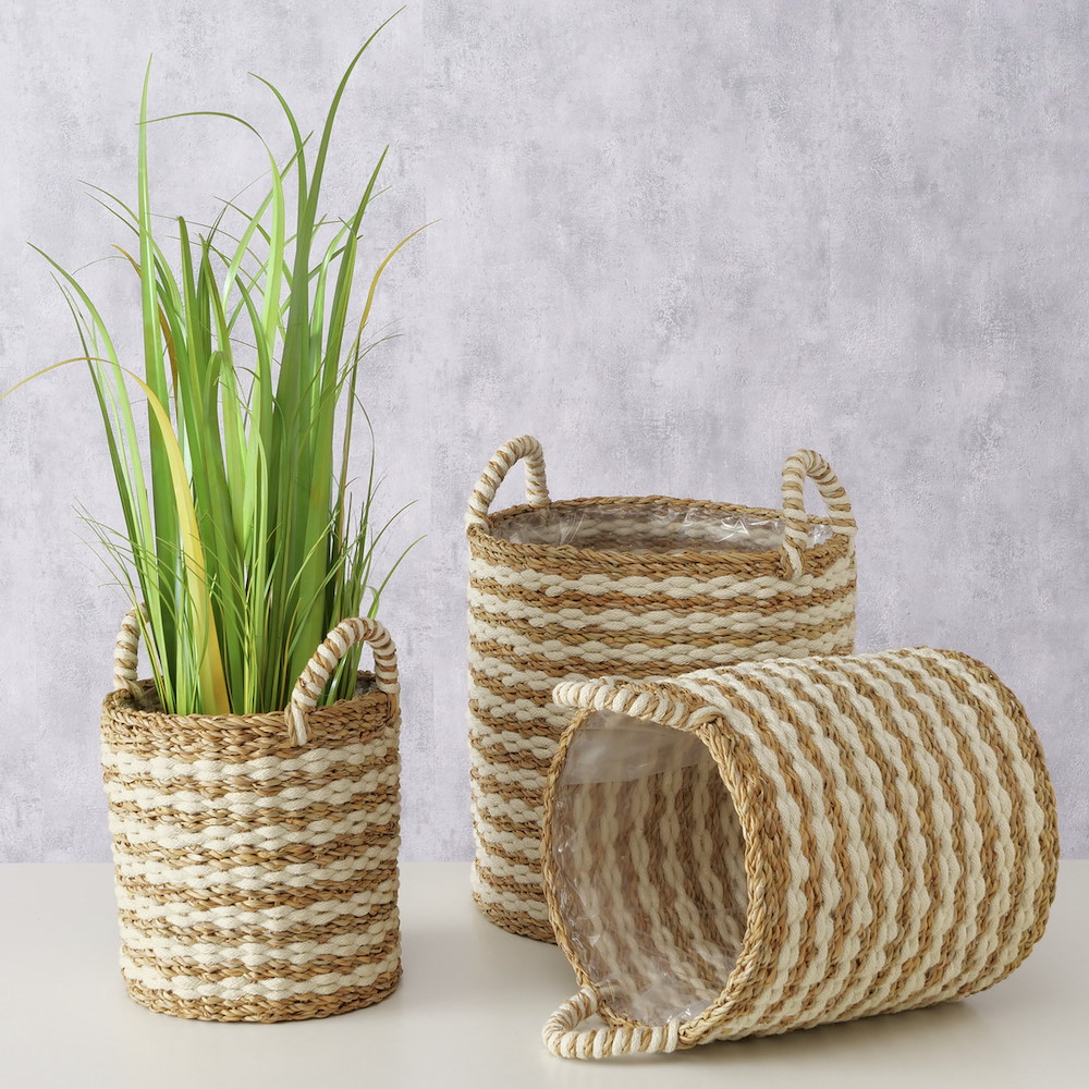 Pflanzkorb Adila, Rund, H 37 Cm, D 30 Cm, Indoor