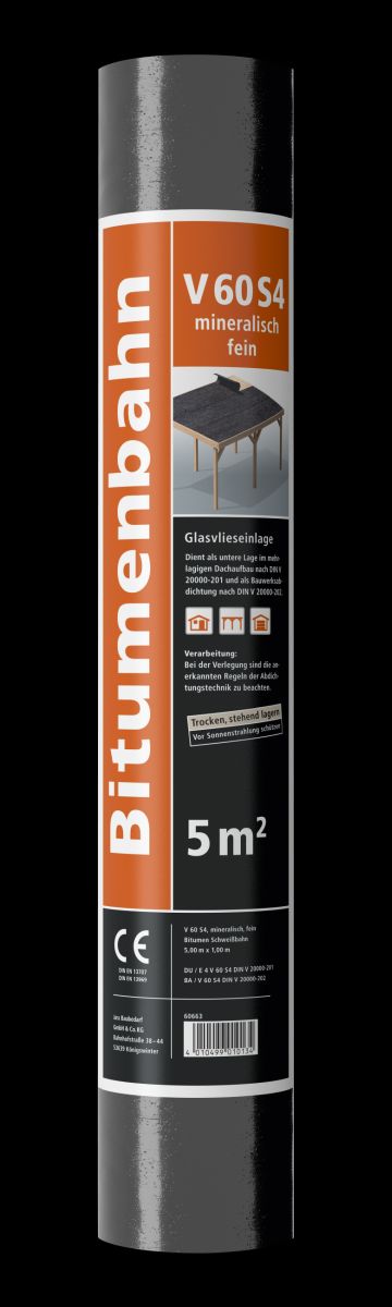 Bitumenbahn V60 S4 Min. Fein 1x5m / 5qm Je Rolle (oxidfrei)
