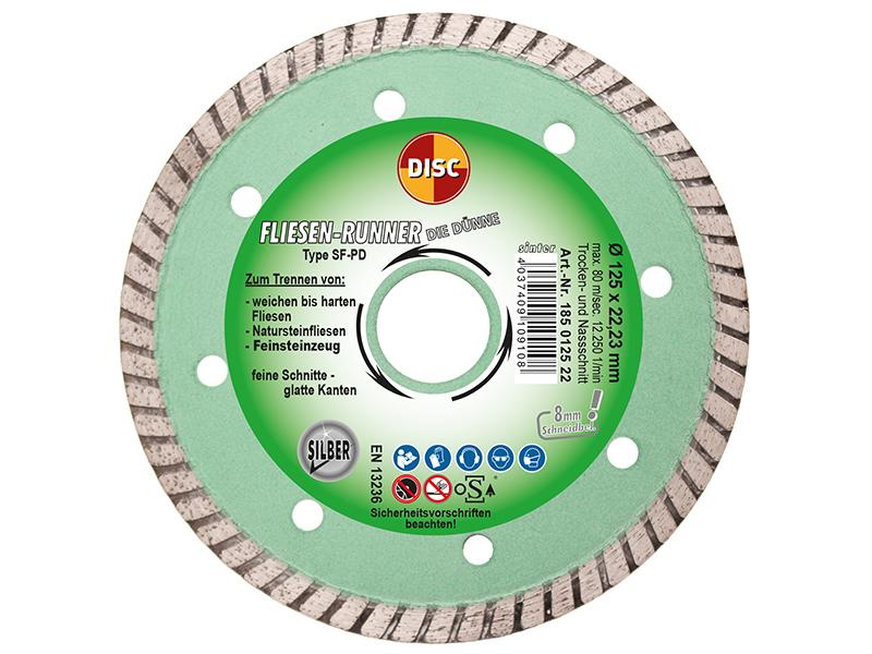 Diascheibe Sf-pd 125x22,2 Mm Ganzrand, Schnittstärke 1,4mm