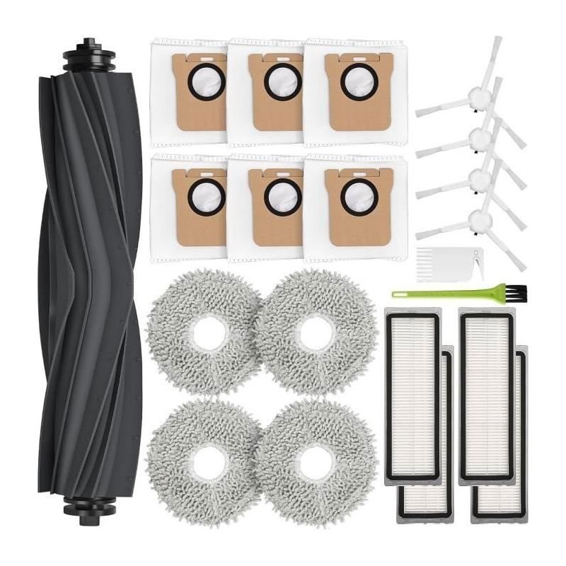 Ecleanfy - Zubehör Für Dreame L10s Ultra/ L10 Ultra, Ersatzteile Für Xiaomi X10+ Mit 1 Hauptbürste, 6 Staubsaugerbeuteln Usw.