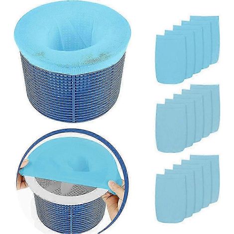 Sacs Filtrants Pour Skimmer De Piscine, Sacs Filtrants Élastiques En Nylon Pour Piscine, 25-26