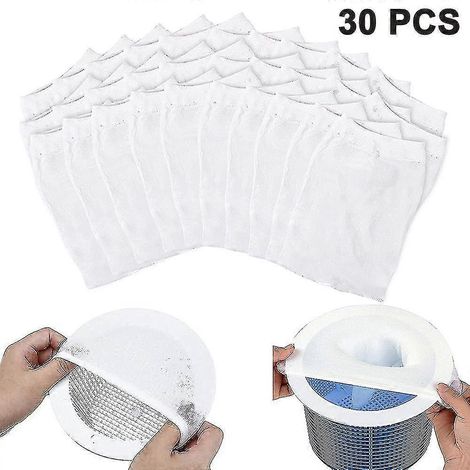 Filtre De Skimmer De Piscine, Filtre Durable, Blanc, Lot De 30
