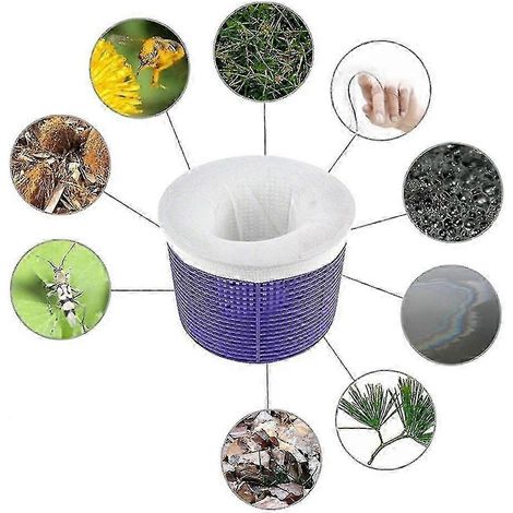 Ensemble De 20 Pièces Comprenant Un Panier De Rangement Pour Filtre De Piscine En Nylon, Un Sac Blanc Et Des Accessoires De Nettoyage.