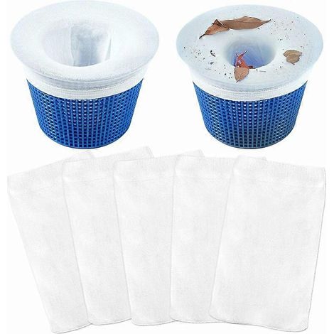 Lot De 5 Bas De Crépine De Piscine, Adaptés Aux Filtres À Mailles Fines Des Piscines Et Spas, Mailles Ultra-fines Réutilisables, Convenant Aux Piscines Hors Sol Et Enterrées.
