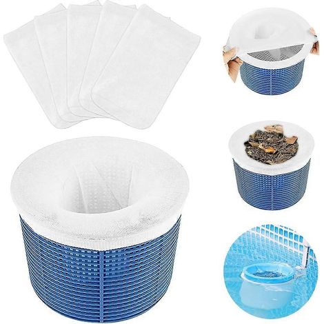 Ensemble De 12 Écumeurs De Piscine, Blancs