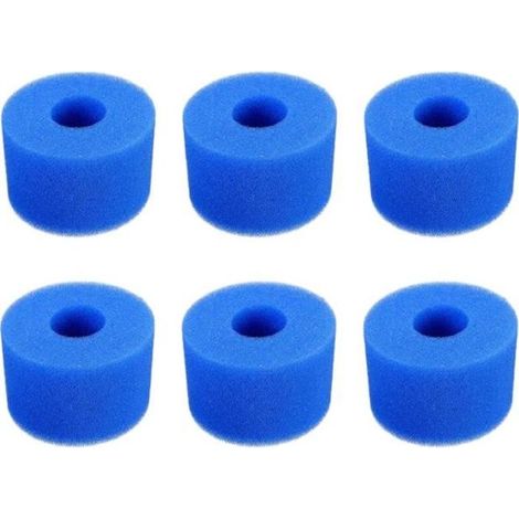 6 Pièces Séries Piscine Mousse Filtre Éponge Intex S1 Réutilisable Lavable Biofoam Nettoyant Piscine Mousse Filtre Natation-ywey