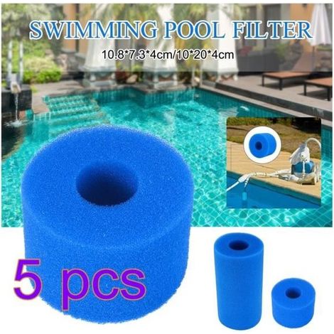 5pcs Réutilisable Lavable Éponge Coussin Filtre Mousse Bassin Pour Intex S1 Type Spa 10.87.34cm-ywey