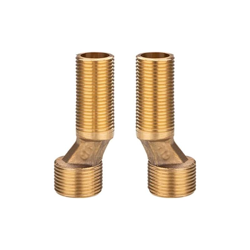 1/2"- Bis 3/4"-außengewindeanschluss, Messing, Verstellbarer Schwenkarm, Reduzierstück, Versetzter Badewannen-duschmischer, Gold A