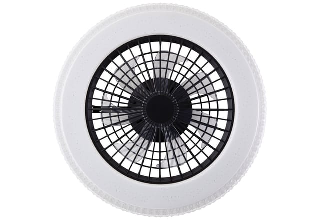 Led Deckenleuchte Mit Ventilator Badria Ø 49 Cm 40 W Schwarz Deckenlampen & Kronleuchter - Brilliant