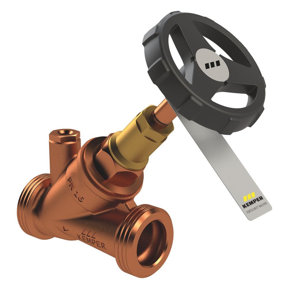 Kemper Weser Freistrom-absperrventil Mit Entleerstopfen G 3/8" Dn 65 Ag, Pn 16, Rotguss, Figur 173 2g