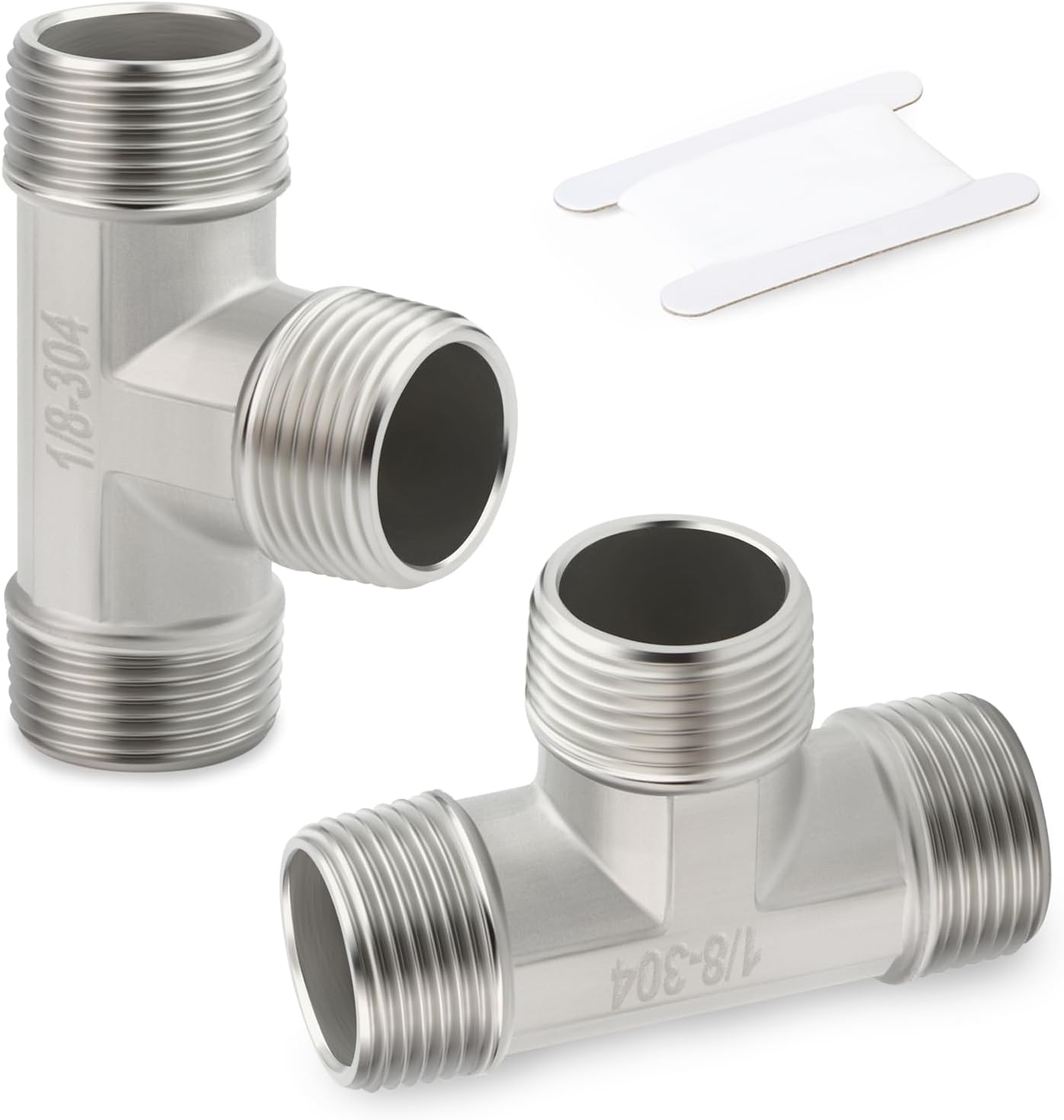 T-stück - 2 Stück - Edelstahl - 1/8"-außengewinde (bsp) - Für Gas Und Flüssigkeiten - Korrosionsbeständig