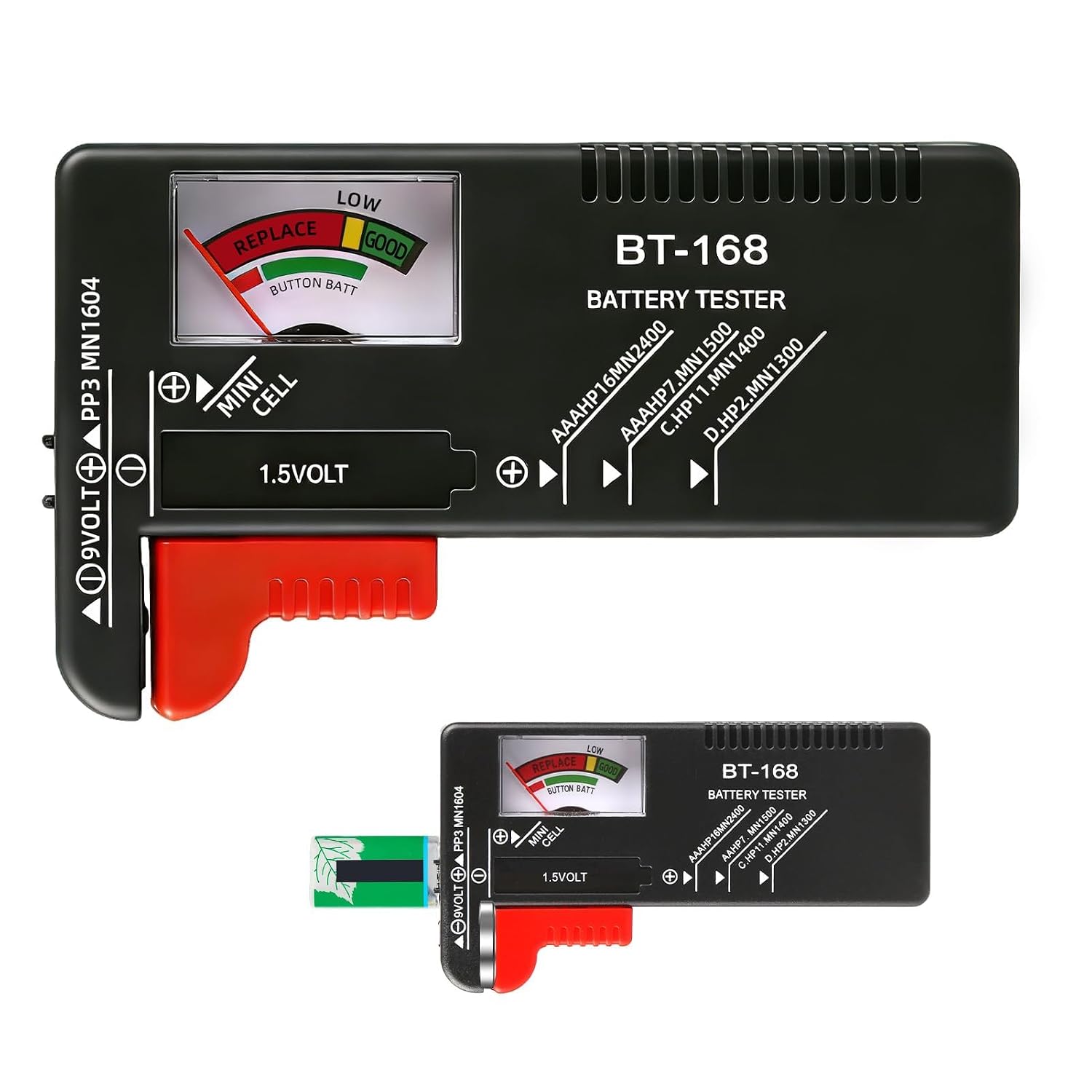 Bt-168 Universal-batterietester – 1 Stück – Abs-kunststoff – Farbanzeige – Für Aa-, Aaa-, Cd-, 9-v- Und Knopfzellenbatterien – 14 Cm