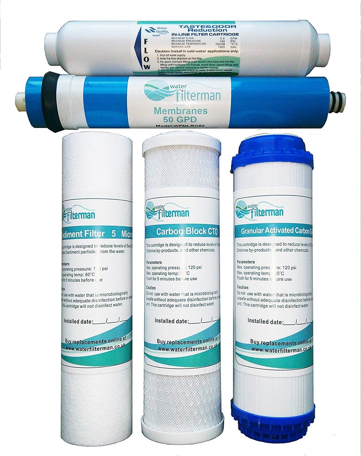5-stufiges Umkehrosmose-wasserfilter-ersatzset
