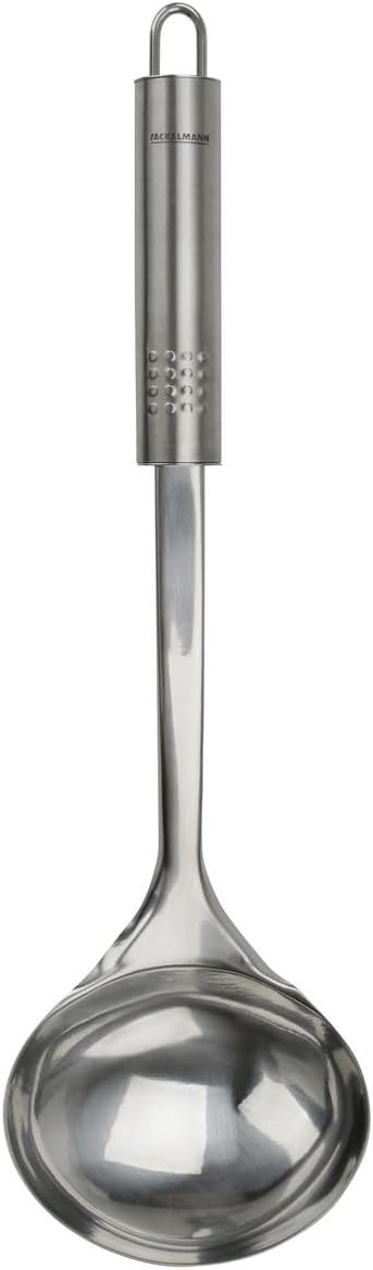 Küchenkelle – 1 Stück – Edelstahl – Ovaler Griff – Für Saucen Und Gemüse – 32,5 Cm