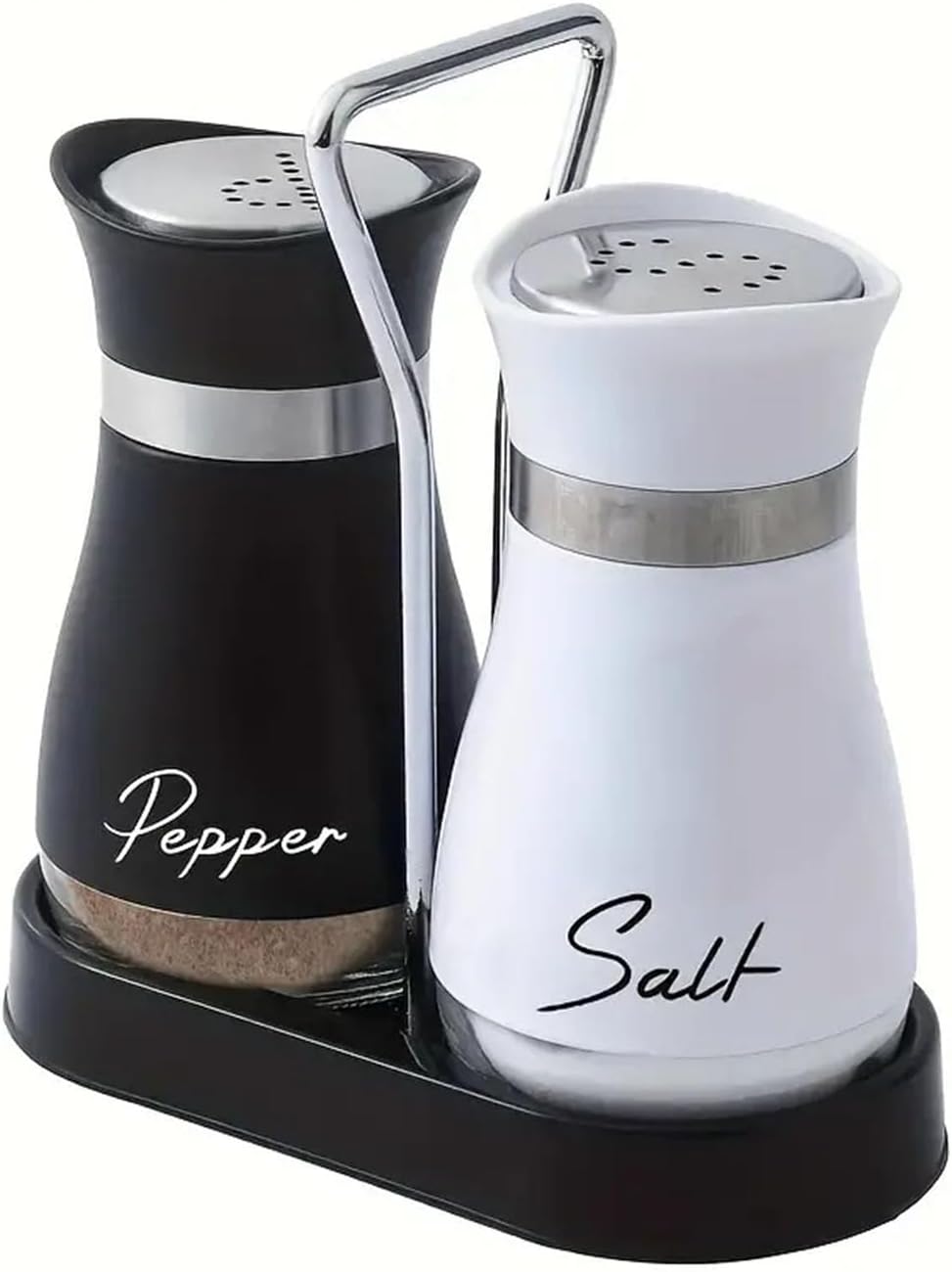 Salz- Und Pfefferstreuer – 2er-set – Edelstahl Und Glas – Transparenter Boden – Für Küche Und Gastronomie – 100 Ml