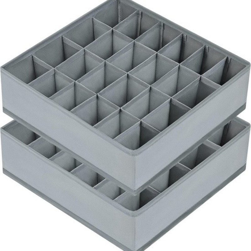 2-teiliges Set – Wäscheorganizer – Faltbare Schubladeneinsätze – Geeignet Für Bhs, Socken Und Accessoires – Aufbewahrungssystem Für Kleiderschrank Und Schubladen