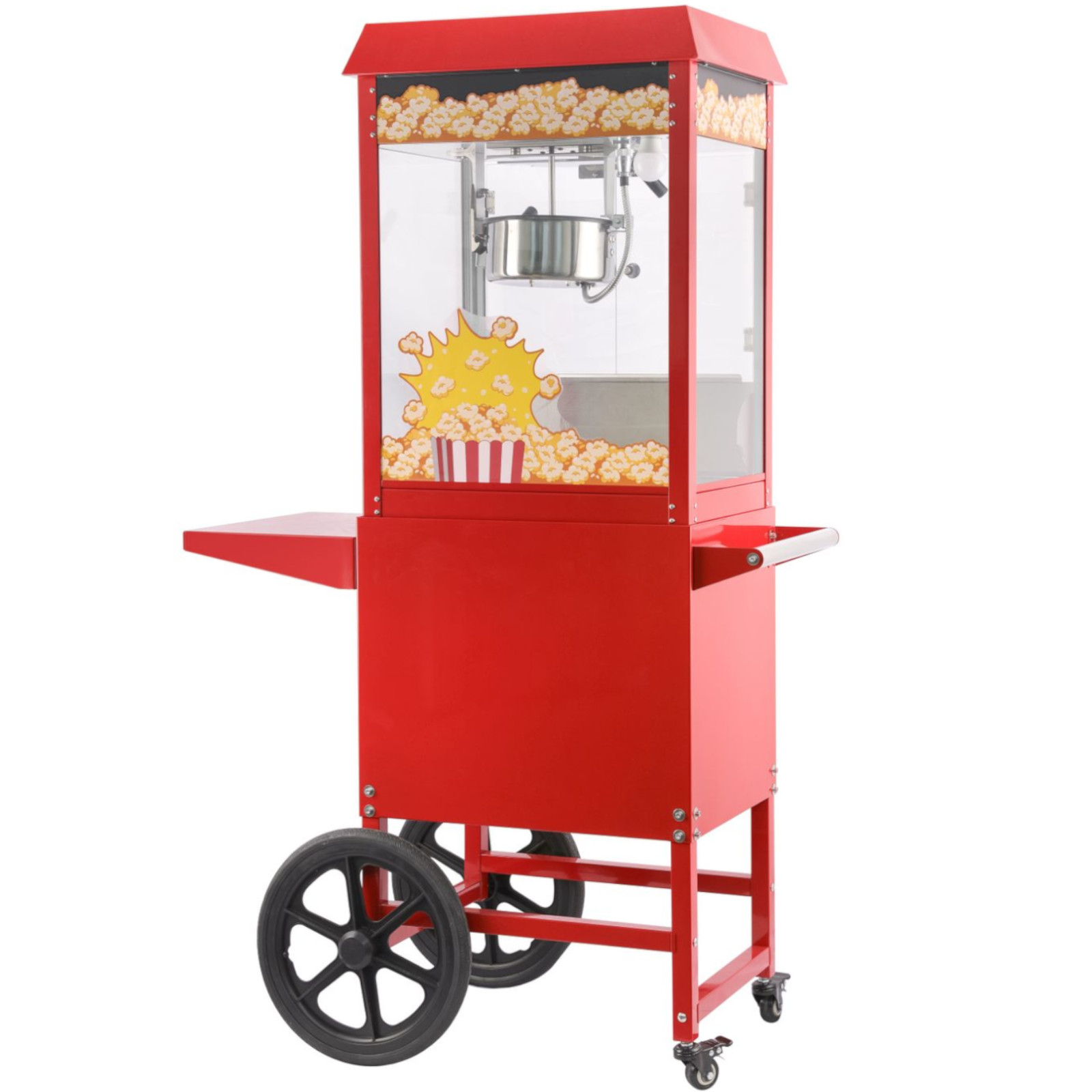 Mobile Popcornmaschine Mit Wagen Auf Rädern 1155 W