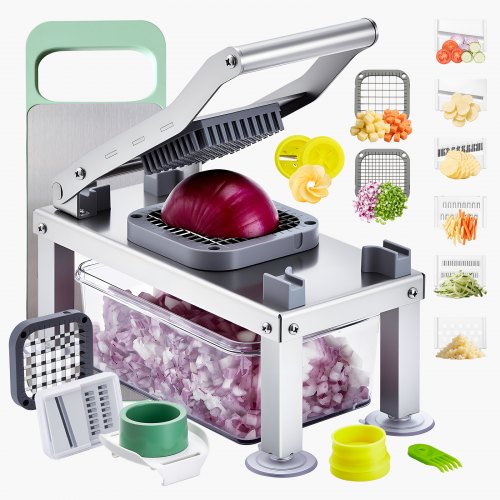 Gemüseschneider, Mandolinenschneider, All-in-1-multischneider Mit 9 Klingen, Käsereibe, Zwiebel- & Kartoffelwürfelschneider Mit Behälter, Salatspiralschneider, Küchenhelfer & -utensilien