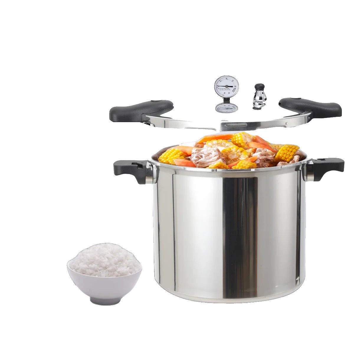 Schnellkochtopf, 22 L Fassungsvermögen, Material: Aluminiumlegierung, Maximaler Druck: 90 Kpa, Abmessungen: 32 X 28 Cm, Nettogewicht: 4,65 Kg