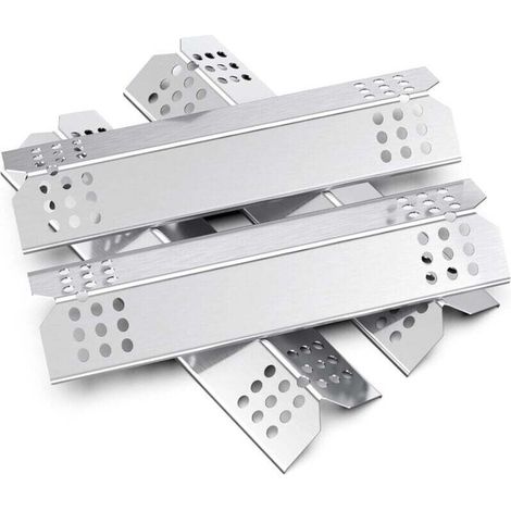 Set Mit 4 Universellen Hitzeverteilern (15"), Universelle Ersatz-hitzeverteiler Für Aromaschienen, Kompatibel Mit Den Meisten Gasgrills Und Grillplatten (edelstahl)