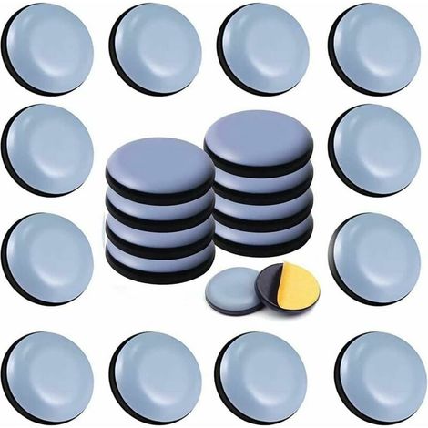 24 X 20 Mm Teflon-möbelgleiter (rund) – Möbelgleiter – Ptfe-gleiter, Selbstklebende Teflon-gleiter Für Stühle, Sofas, Schreibtische Und Tische