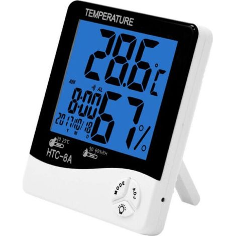 Digitales Thermometer, Hygrometer, Raumtemperatur- Und Feuchtigkeitsmesser, Raumthermometer, Hintergrundbeleuchtetes Lcd-display, Wetterstation