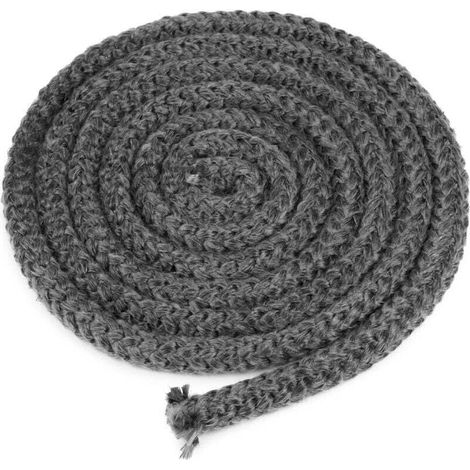 Geflochtene Dichtung Für Kamin- Und Ofeneinsätze, 12 Mm X 2,5 M Glasfaserdichtung Mit 4 Streifen, Feuerhemmende Dichtung, Kamineinsatzdichtung Für Holzöfen, Kamin, Hitzebeständig Bis 600 °c