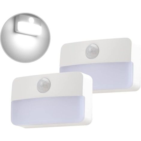 Bewegungsmelder-nachtlicht, Sensorleuchte, 2 Led-schrankleuchten, Batteriebetriebene Akzentleuchte, Kaltweiß