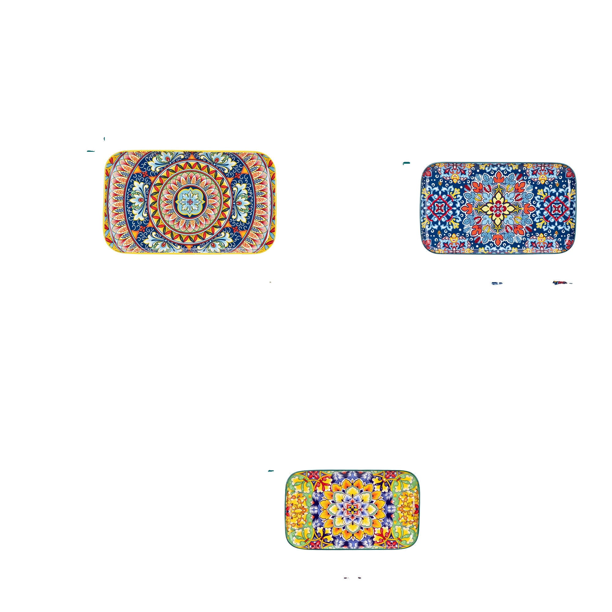 Schalen-set, Handbemalte Keramik, 6- Bis 12-teilig, Verschiedene Farben, 6-teilig